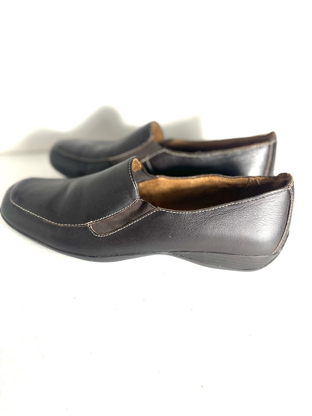 Natural Soul by Naturalizer Leather Comfort Loafers Slip-On Flats Women’s 10M